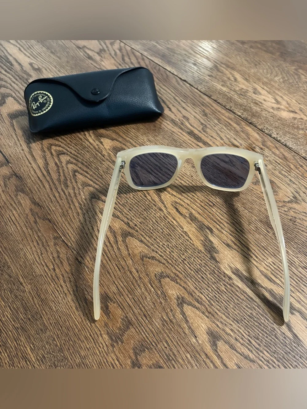 Ray-Ban | Wayfarer Reverse | Nude Frame Sunglasses with Blue Lenses